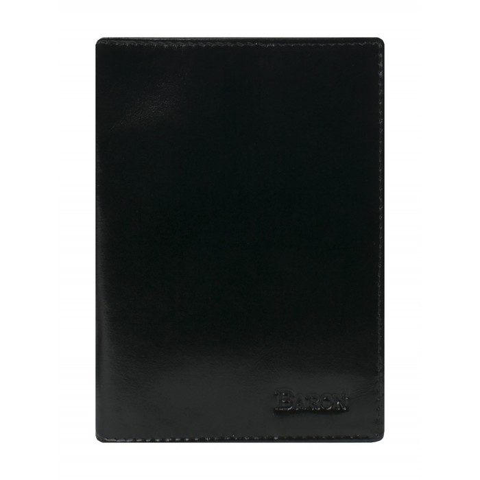 Обложка для автодокументов и паспорта, цвет черный 10х13,5х0,3см