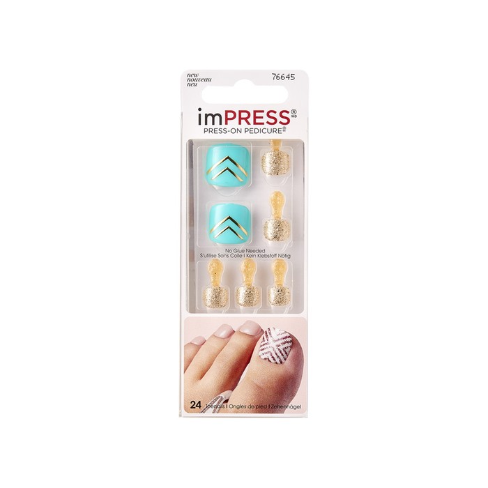 фото Твердый лак kiss impress toe nails bipt013c «модные ножки»