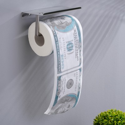 Сувенирная туалетная бумага "100 долларов. МЕГА", 12х13 см