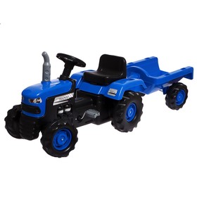 Веломобиль «Трактор», с прицепом, цвет синий Ош