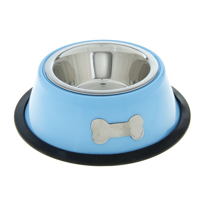 Миска на декоративной нескользящей подставке VM-2712 (A), 350 мл, микс цветов