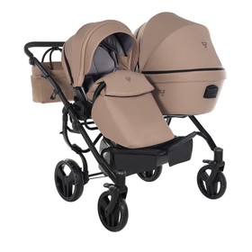 

Коляска детская 2 в 1 JUNAMA TERMO LINE TEX JTLT-01 DUO, ткань кофе,рама чёрная
