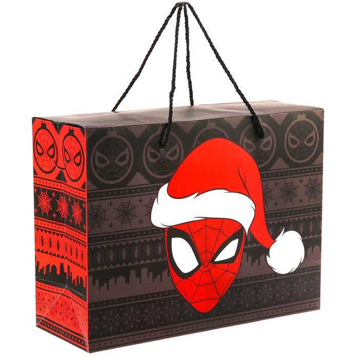 пакет коробка 40 х 30 х 15 см человек паук Пакет-коробка,15 х 40 х 30 см Happy New Year, Человек-Паук