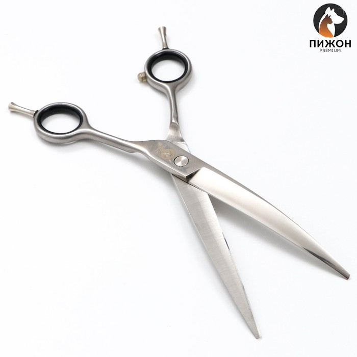 Профессиональные ножницы для животных "Пижон Premium" изогнутые, с двумя упорами 6,5 дюймов  789542