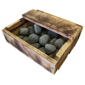 Камень для бани 'Оливин' 10 кг ящик, шлифованный Ош