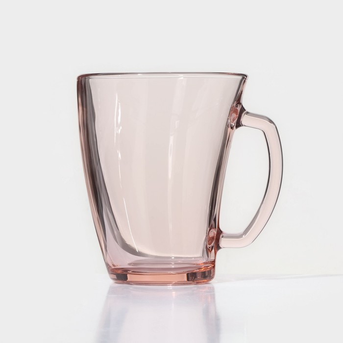 Кружка стеклянная «Шейп», 320 мл, цвет розовый кружка шейп 320 мл розовая стекло