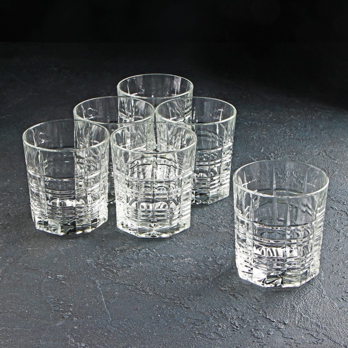 Набор низких стеклянных стаканов Dallas, 300 мл, 6 шт набор стаканов низких бабочка 3d 250 мл 6 шт