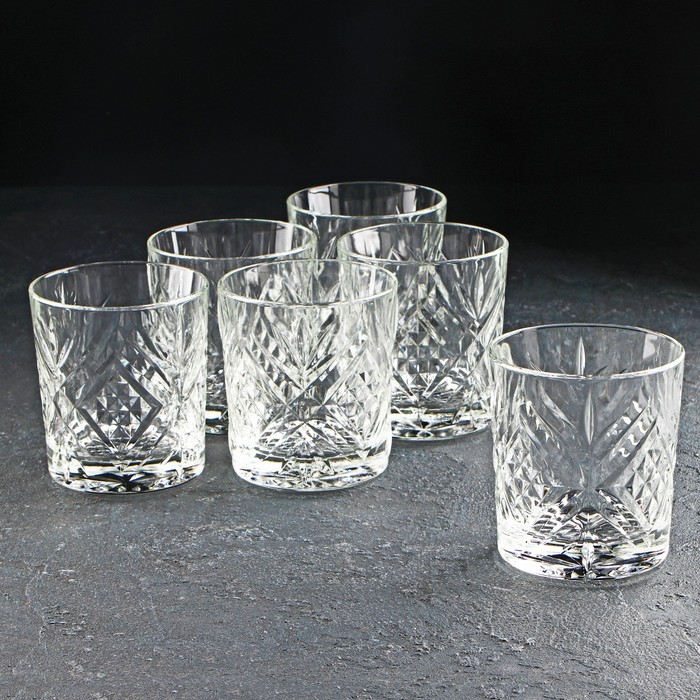 Набор низких стеклянных стаканов «Зальцбург», 300 мл, 6 шт набор стаканов низких dallas 300 мл 4 шт цвет лилак