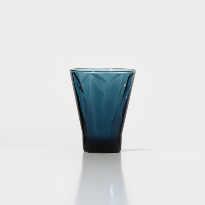 Стакан низкий стеклянный «Шетланд Скульптура», 300 мл, цвет синий стакан низкий даллас стеклянный 300 мл цвет лондон топаз