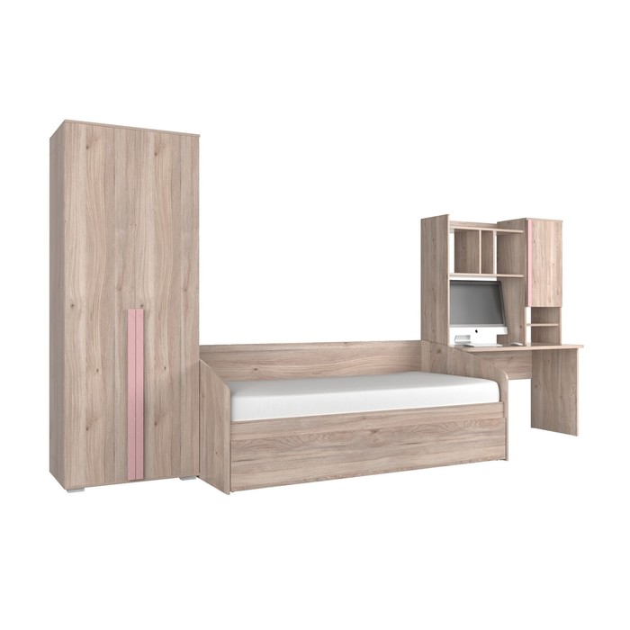 Комплект детской мебели «Лайк К11», ЛДСП, цвет дуб мария / роуз 44767