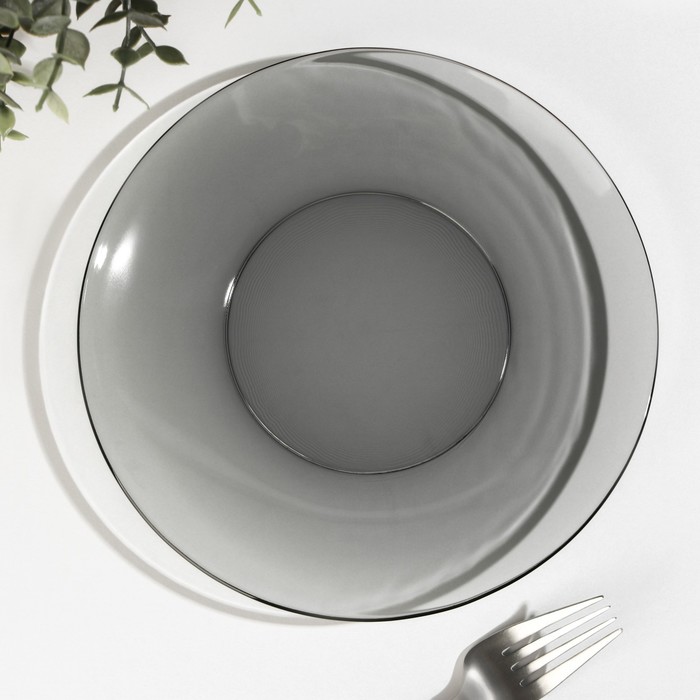 Тарелка плоская Basilico. Lava Grey, d=20 см, цвет серый тарелка суповая basilico lava grey 19 см стекло