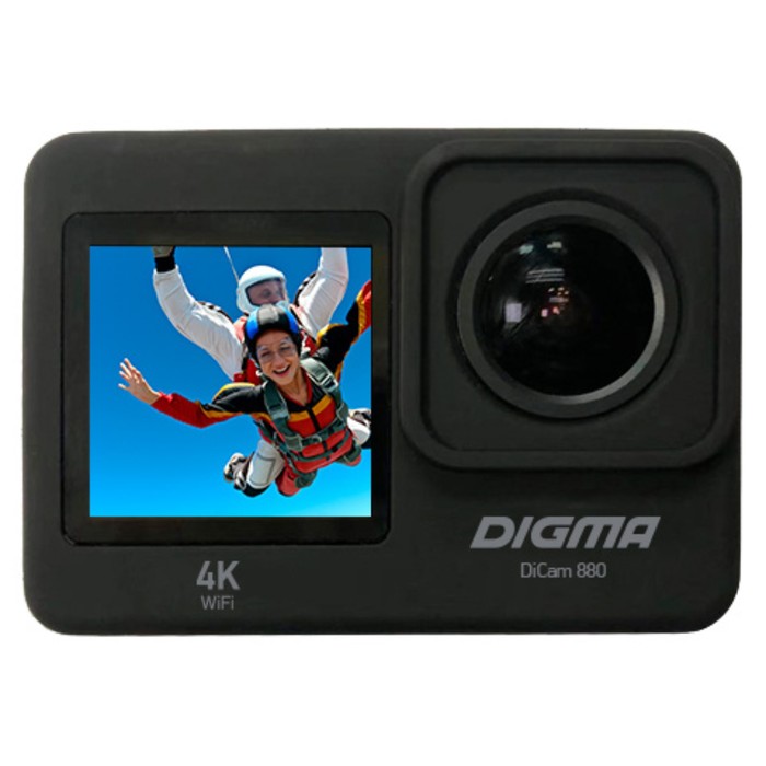 Экшн-камера Digma DiCam 880, Sony IMX386, 16 МП, чёрная