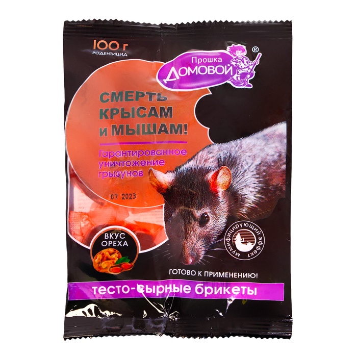

Тестосырный брикет "Домовой Прошка", со вкусом ореха, пакет, 100 г