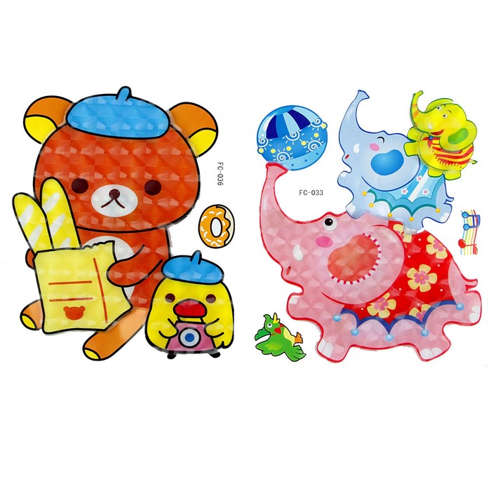 Наклейка светящаяся "Зверята", МИКС