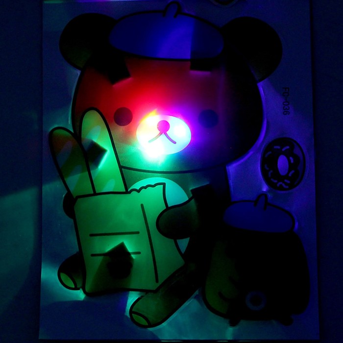 Наклейка светящаяся "Зверята", МИКС