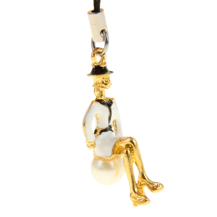 Подвеска для телефона "Дама на жемчужине"