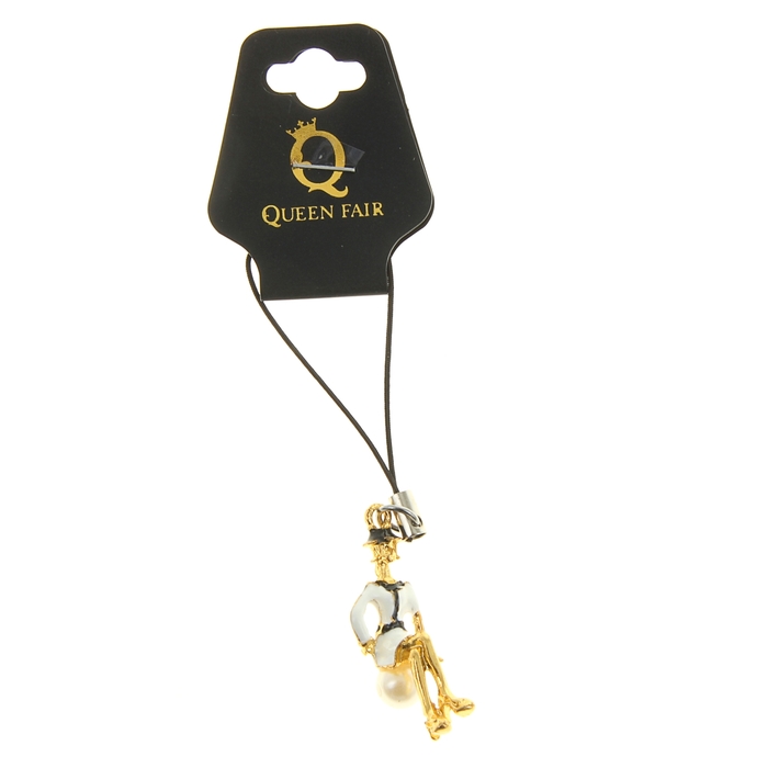 Подвеска для телефона "Дама на жемчужине"