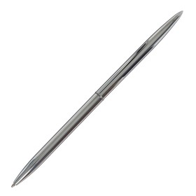 Ручка шариковая подарочная, корпус металлический, серебристый, стержень синий
