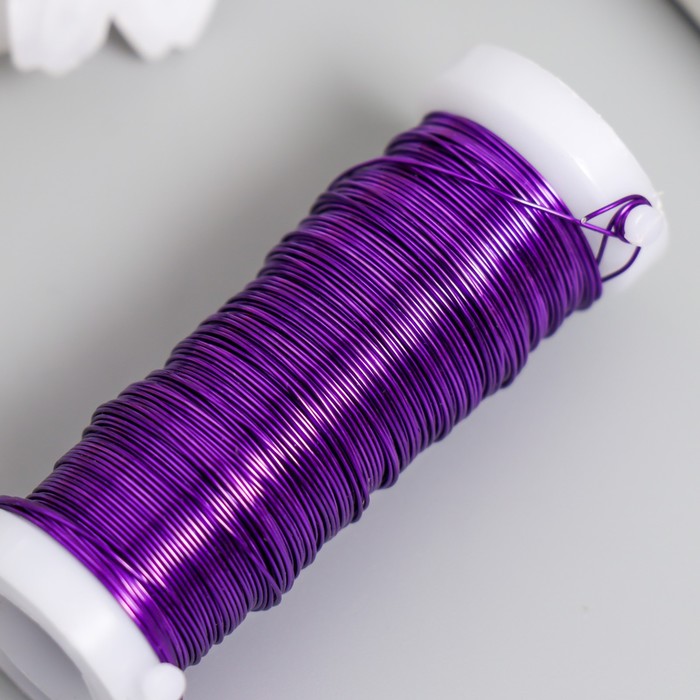 Проволока для творчества "Фиолетовый" 30 метров, толщина 0,3 мм 5,5х2,2х2,2 см