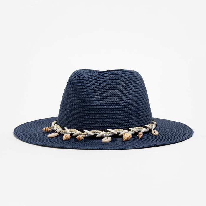 цена Шляпа женская MINAKU цвет синий, р-р 56-58