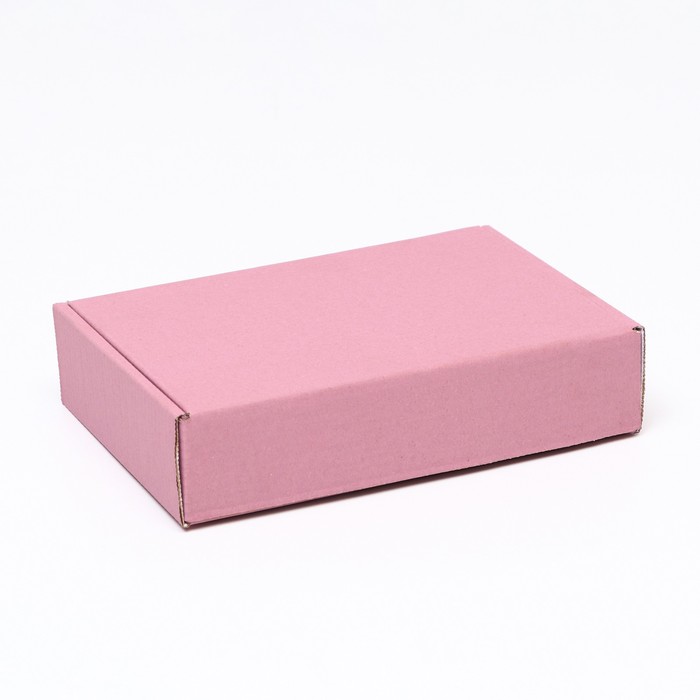 Коробка самосборная, розовая 21 х 15 х 5 см коробка самосборная черная 21 х 15 х 5 см