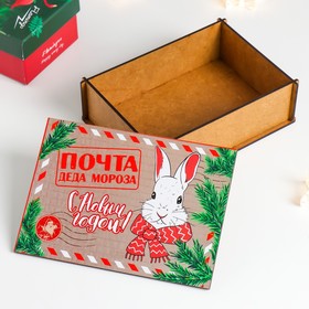 

Шкатулка-посылка "Кролик. Почта" 13х18х5 см
