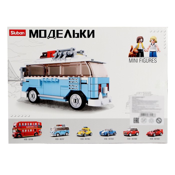 

Конструктор Модельки «Минивен», 227 деталей