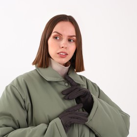

Перчатки женские, безразмерные, с утеплителем, цвет серый