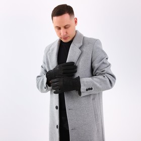 

Перчатки мужские, размер 11.5, с подкладом, цвет чёрный