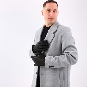 

Перчатки мужские, размер 11.5, с подкладом, цвет чёрный