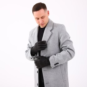 

Перчатки мужские, размер 11, с подкладом, цвет чёрный