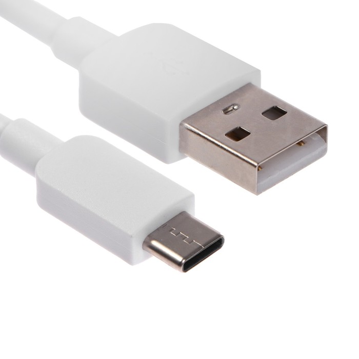 цена Кабель Defender USB08-01C, Type-C - USB, 1 А, 1 м, белый