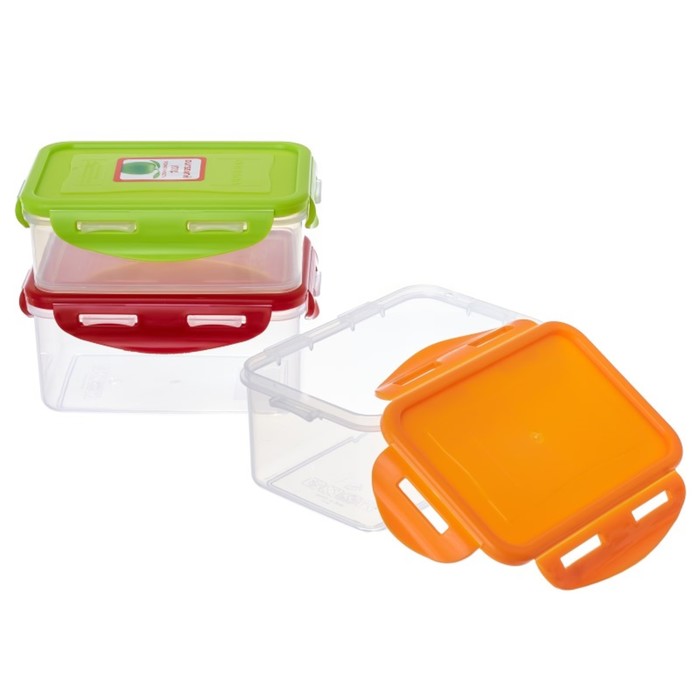 фото Набор пластиковых контейнеров oursson, многоцветный