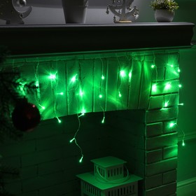

Гирлянда «Бахрома» 3 х 0.5 м, IP20, прозрачная нить, 80 LED, свечение зелёное, 8 режимов, 220 В, УЦЕНКА