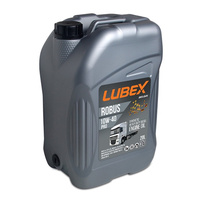 Моторное масло LUBEX ROBUS PRO 10W-40 CH-4/CI-4/SL A3/B4/E7, синтетическое, 20 л моторное масло lubex robus pro 10w 40 ch 4 ci 4 sl a3 b4 e7 синтетическое 20 л