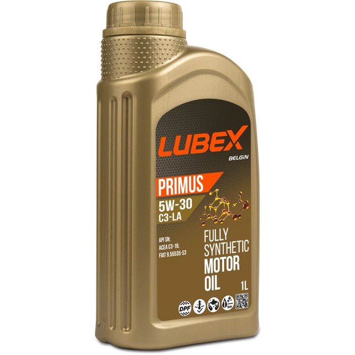 Моторное масло LUBEX PRIMUS C3-LA 5W-30 SN C3, синтетическое, 1 л масло моторное bizol technology 5w 30 sn c3 синтетическое 1 л