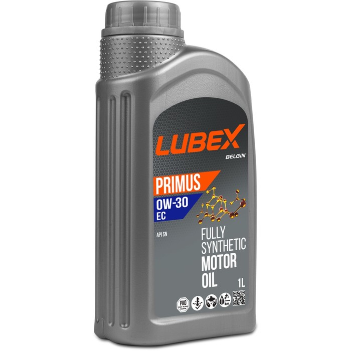 Моторное масло LUBEX PRIMUS EC 0W-30, синтетическое, 1 л моторное масло lubex primus ec 10w 40 синтетическое 4 л