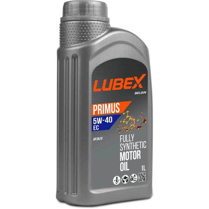 Моторное масло LUBEX PRIMUS EC 5W-40, синтетическое, 1 л моторное масло lubex primus ec 5w 30 sn синтетическое 1 л