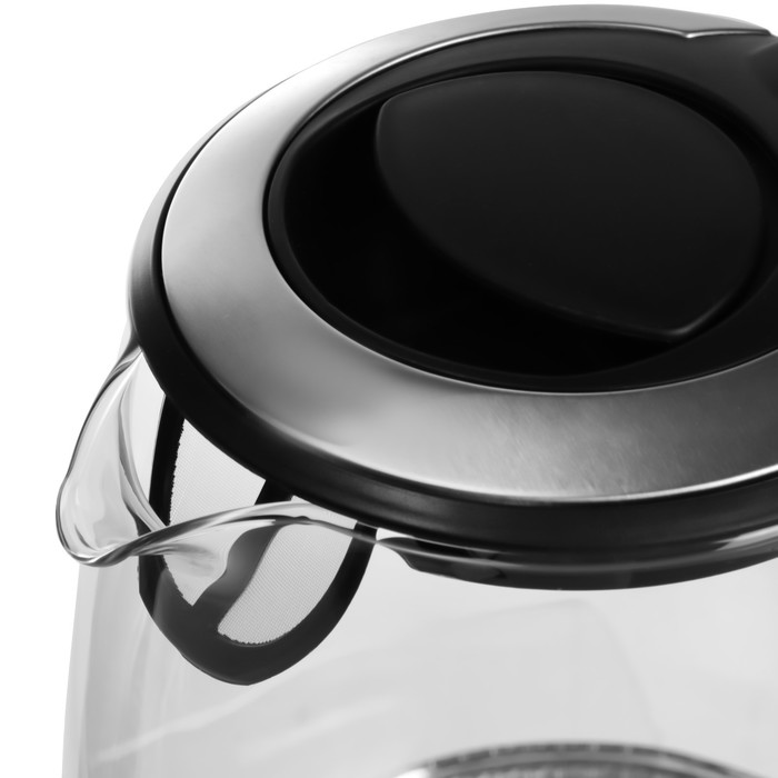 

Чайник электрический Centek CT-0015, стекло, 2 л, 2200 Вт, чёрный