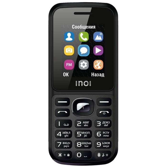Сотовый телефон INOI 105, 1.8", 2 sim, microSD, 600 мАч, чёрный