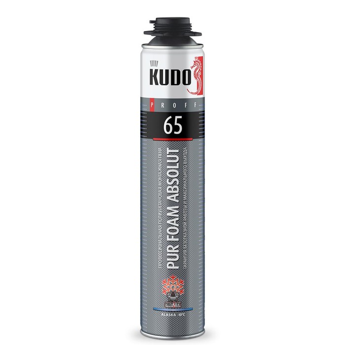 

Пена монтажная KUDO PROFF65 ALASKA, профессиональная, зимняя, до -10°С, 1000 мл