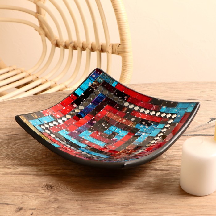 фото Тарелка декоративная 25х25х6 см, керамика