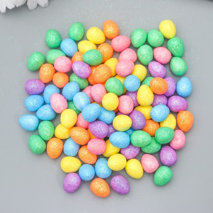Декор пасхальный "Яйцо - блеск" набор 100 шт разноцветные 1,8х1,5х1,5 см
