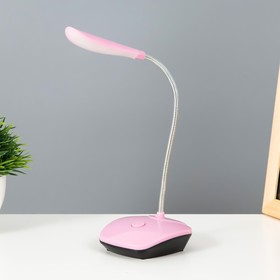 Настольная лампа 'Рендо' LED 2Вт от батареек 3хААА розовый 11,5х11,5х38,5 см Ош