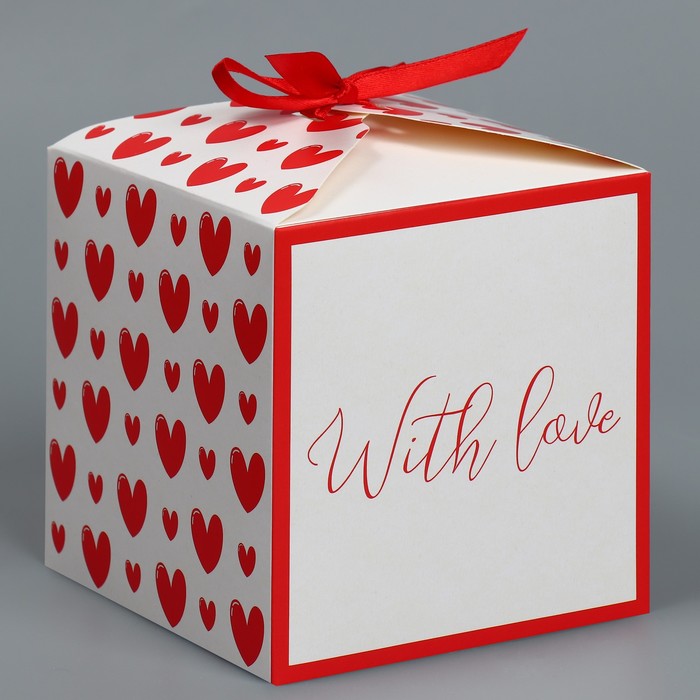 Коробка подарочная складная, упаковка, «Любовь», 12 х 12 х 12 см подарочная упаковка коробка складная новогодний подарок 12 х 33 6 х 12 см подарочная упаковка коробки