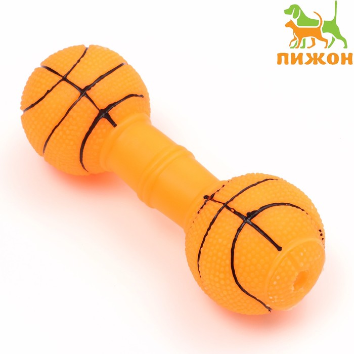 

Игрушка пищащая "Баскетбольная гантель", 15,5 х 6 см