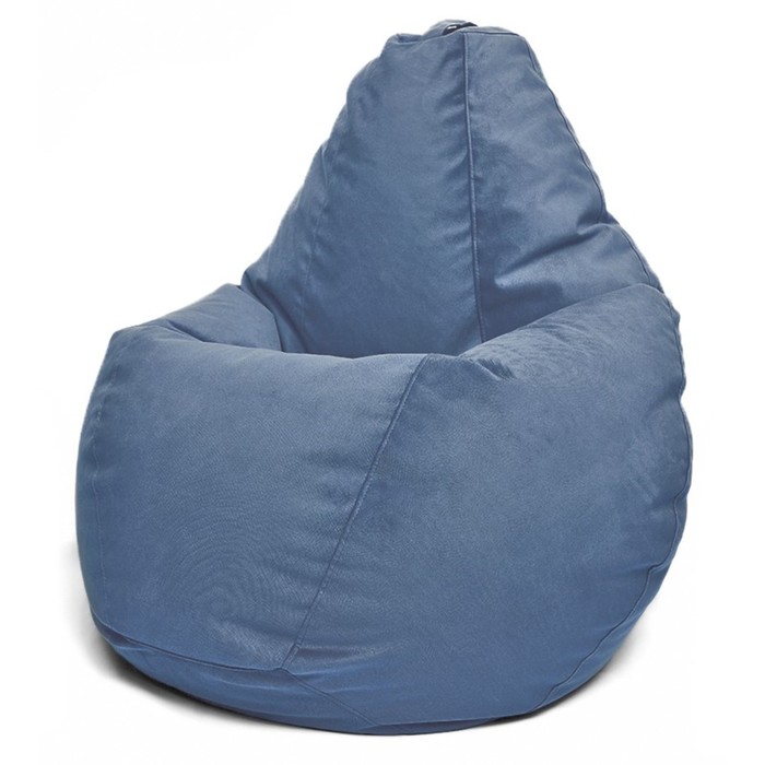 Кресло-мешок «Груша» Позитив Maserrati, размер M, диаметр 70 см, высота 90 см, велюр, цвет тёмно-синий кресло мешок груша позитив maserrati размер m диаметр 70 см высота 90 см велюр цвет синий