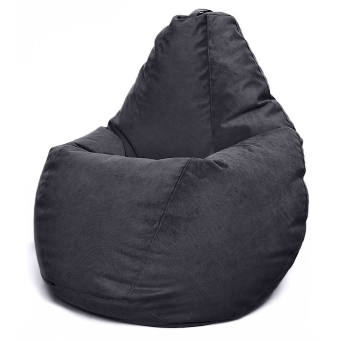 Кресло-мешок «Груша» Позитив Maserrati, размер XXL, диаметр 105 см, высота 130 см, велюр, цвет чёрный