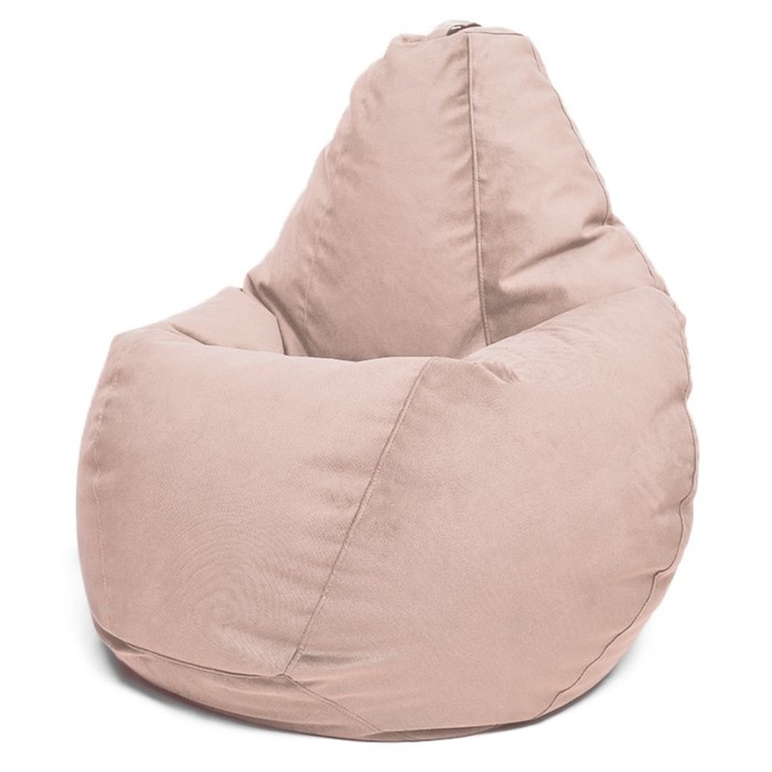 Кресло-мешок XXXL , размер 150x120x120 см, ткань велюр, пастель розовый Maserrati 16