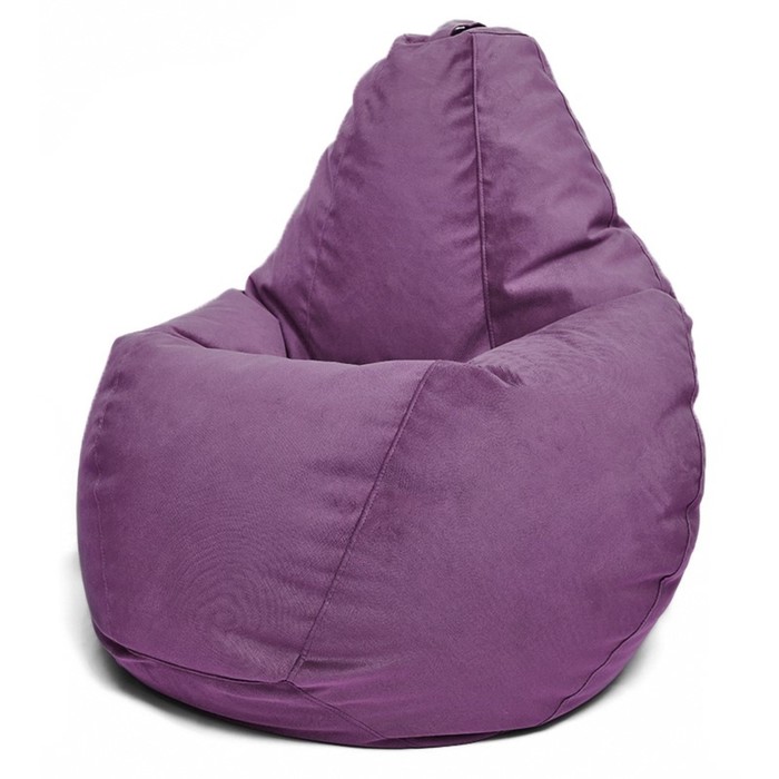 Кресло-мешок XXXL , размер 150x120x120 см, ткань велюр, сиреневый Maserrati 18
